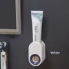 Porte-brosse à dents mural Distributeur automatique de dentifrice Porte-dentifrice Squeeze Accessoires de salle de bain Set Inventaire RRSA13378