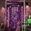 Stringhe Waterproof Spider Lights Web Lights Halloween 70 LED Ricobbia con telecomando per la decorazione della festa della finestra di casa all'aperto Stringsled