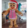 halloween pepparkakor man maskot kostym tecknad karaktär kläder kostym vuxna storlek jul karneval fest utomhus outfit reklamdräkter