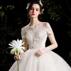 Other Wedding Dresses Handmade Beading 2022 Dress Simple O Neck Short Sleeve Ball Gown Plus Size Custom Made Vestido De Noiva Bridal