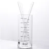 Clear Glass Straw 2008mm Återanvändbart rakt böjt glas Drickslag med pensel ekovänliga glasstrån för smoothies cocktail4163042