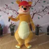 Costume da mascotte di canguro di Halloween Costume da personaggio dei cartoni animati di alta qualità Completo unisex per adulti Vestito di carnevale di Natale