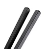 200 paires/lot japonais Sushi Hashi baguettes longues alliage bâtons ménage cuisine Anti Resable noir baguettes