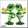Designer new smoking pipe Alien Glass Pipes Bubblers 6.22'' tall G Spot Bong Water smoking accessories Mixed color