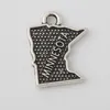 Whole Alloy American State Of Minnesota Map Charms Jewelry Finding Vintage Pendants 1417mm AAC11888999384