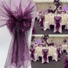 65x275cm Orange Organza Knot Wedding Chair Decor Banquet Event Decorations Bow Ties Bands Sashes Blue 25pcs/lot 220514