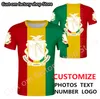 GUINEA camiseta diy número de nombre personalizado gratis hombres mujeres joker cara moda suelta o cuello verano ropa para hombre 220616