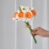 Dekorativa blommor kransar riktiga beröring kött känns narcissus påskliljor blomma heminredning konstgjord bröllop dekoration mariage flores vit