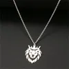Naszyjniki ze stali nierdzewnej Koronę Król Król zwierząt Łańcuch męski Choker Modny naszyjnik dla kobiet biżuteria Party Mężczyźni Prezenty GC1482