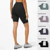 Damesontwerper Yoga Quick-Dry Sporty Shorts Leggings Hoge taille uitgelijnde sportgym sexy mid taille slijtage elastische wijk totale training