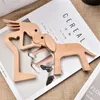 Valpfamilj Wood Dog Carving Ornament Creative Desktop Ornament Sculptures Home Office Decoration Crafts for Dog Pet Lover