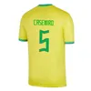 22 23 L. Paqueta Neres National Team Mens Soccer Jersey P. Coutinho Firmino G. Jesus Marcelo Pele Football Shirts Uniformen