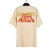 봄 디자이너 갤러리 셔츠 22와 여름 게리 워시 짧은 소매 높은 거리 빈티지 낙서 느슨한 티셔츠 패션 트렌드