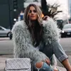 Autumn Winter 2021 Fluffy Faux Fur Coat Women Chunky Curly Fake Fur Coat Jackets Thick Warm Overcoat Outerwear Streetwear Women L220725