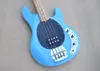 Blue 4 Strings Electric Bass Guitar Black Pickguard