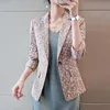 T307 Womens Suits Blazers Tide Designer Suction عالي الجودة من سلسلة طباعة الأزياء Suit Slim Plus