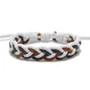 Bracelet de corde coloré Vintage fait à la main pour femmes hommes tissage chanceux torsion réglable coton Bracelet à cordes Couple bijoux