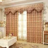 Zasłony zasłony europejskie zasłony do życia w jadalni sypialnia zaszyfrowana złotym drutem Jacquard luksusowy wystrój domu zaciemnienie okienne