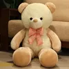 60cm large bow tie bear doll plush toy bears hairy bear hug panda dolls birthday gift