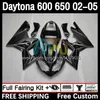 Kit telaio per Daytona 650 600 CC 02 03 04 05 Carrozzeria 7DH.24 Carenatura Daytona 600 Daytona650 2002 2003 2004 2005 Carrozzeria Daytona600 02-05 Carenatura moto grigio nero
