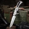 New WX New Design Tactical Folding Knife 9Cr13Mov Titanium Coated Tanto Point Blade Stainless Steel Handle Knives With Nylon Bag