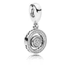 Andy Jewel 925 Sterling Silver Beads Charms Pandora Spinning Pandora Signature CZ Pendant Fits European Style Jewelry Bracelets & Necklace 797430CZ