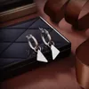 Créateur de mode Bijoux Stud Boucle d'oreille Triangle Boucle d'oreille Amour Diamant Femmes Coeur Boucles d'oreilles Or Argent Fête De Mariage Prads Couple Gif2921