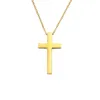 Luxuriöse Gold-Silber-Schwarz-Titan-Stahl-Kreuz-Anhänger-Halskette für Männer und Frauen, Kreuzkette, Modeschmuck, Geschenk