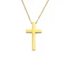 Luxe GOUD ZILVER Zwart Titanium Stalen Kruis Hanger Ketting voor Mannen Vrouwen Cross Chain Mode-sieraden Cadeau