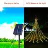 Strings Solar Curtain String Lights 3x1/3x2/3x3/6x3M LED Fairy Window Icicle For Home Garden Patio Backyard Wedding XamsLED