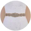 Свадебные свадебные платья Аксессуары Ремни Sash Crystal Rhinestone Золотой ремень пояса Орнамент Украшения для платьев Женщины Модный пояс