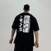 T-shirt de style coréen pour hommes fitness imprimé lâche à manches courtes homme décontracté coton surdimensionné t-shirts mâle streetwear vêtements de sport 220719