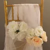 Multifonction rideau artificiel fleur maison sable manteau tissu pince guirlande mariage Banquet chaise dos fleurs décoration 10 pièces