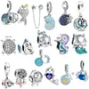 Nouveau s925 Sterling Silver Charm Bleu Perles Lâches Perlé Ocean Collection Mode Femme Original Fit Pandora Bracelet Pendentif DIY Bijoux De Luxe Dames Maman Cadeau