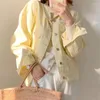 여자 자켓 스프링 가을 청바지 재킷 패션 패션 오버 사이즈 한국 스타일 싱글 가슴 세련된 데님 코트 여성 아웃웨어 여성
