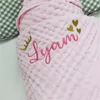 Персонализированная пеленка коляска муслиновое одеяло рождено баби мальчика для мальчика для детского дня рождения.