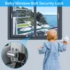 Kapı Kilitleri 4 PCS Sürgülü Pencere Veranda Vidalı Kapı Kilidi Anahtar Bebek Çocuk Güvenliği 220823