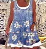 Women Loose Vintage Ruffles Strip Befree Dress Large Big Printed Patchwork Summer Boho Casual Party Beach Dresses 220531