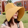 Cappelli a tesa larga Estate Spiaggia Sole Grande berretto portatile pieghevole Cappello da donna Casual Visiera Ragazza Vacanza Protezione UV Cappello da pescatoreWide Chur22