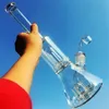 13,4-дюймовая основа стакана Бонг Кальяны Dab Rigs Bubbler Толстые стеклянные водопроводные трубы Дымовая труба с аксессуаром для чаши 14 мм