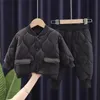 ensembles de vêtements Kinderen Pak 2021 Winter Nieuwe Mode Warm Houden Dikker Lange Mouw