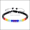 Bracelets porte-bonheur bijoux 4mm mince pierre de cristal naturel Yoga 7 Chakras guérison Nce Reiki pierres de prière Bracelet pour les femmes livraison directe 2021