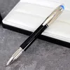 Promotion - Luxury Blue Crystal Star Rollerball pen Ballpoint pen Fountain pens Writing office school supplies With Serial number