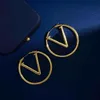 Women Designer Hoops Earrings Fashion Womens 5cm Circle Simple Gold Earring smycken Luxurys Designers örhängen Letter Studs Hoops 6070193