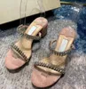 2022 Perfect Summer Bing Sandales Noir Blanc Nude Daim Cuir Strass Strapy Talons Hauts Femmes Sexy Sandalias Mujer Lady Confort Chaussures De Marche