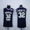 MIT88 2022 College Compre a camisa de basquete personalizada Brigham Young Cougars 32 Jimmer Fredette 4 Alex Barcello 5 Jake Toolson 23 Yoeli Childs 25 Gavin