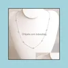 Pendant Necklaces Pendants Jewelry Basic 925 Sterling Sier Station 18" Bezel M Cz Link Chain Drop Delivery 2 Dhcef