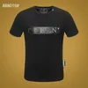 T-shirts pour hommes de haute qualité marque Philip Plain Summer T-shirt pour hommes à manches courtes col rond personnalité dominatrice lettre PP mode à