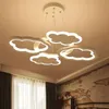 Lampy wiszące nordyc nowoczesne minimalistyczne chmurowe żyrandol żyrandelierki dziecięce światła pokoja kreskówka kreatywność LED