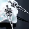Titanium Steel Skeleton Skink Spoon Waterware Vintage Cena Mesa Cadrados Juego de artesanías de metal Halloween Party Gifts2521623465
